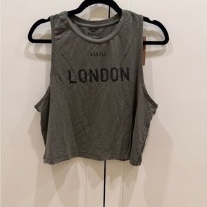 NOBULL Olive Green 'LONDON' Crop Tank